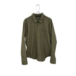 Kuiu Button Up Shirt Long Sleeve Olive Green Size Large